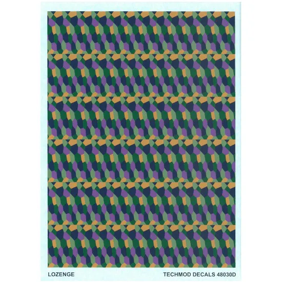 Techmod 48030 1/48 German Wwi Lozenge 5-color Lozenge 2 Sheets Wet Decal