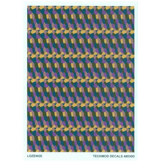 Techmod 48030 1/48 German Wwi Lozenge 5-color Lozenge 2 Sheets Wet Decal