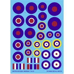 Techmod 48037 1/48 British National Insignias Aircraft Wet Decal Wwii