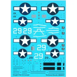 Techmod 48040 1/48 Vought F4u-1a Corsair 1944 Fighter Bomber Us Wet Decal Wwii