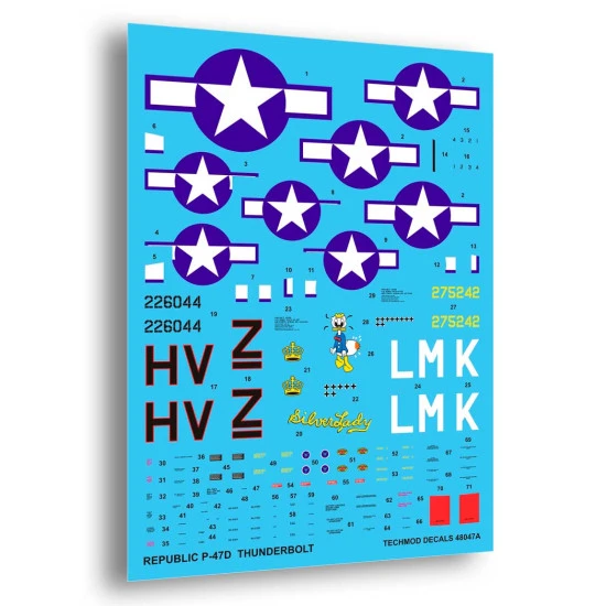 Techmod 48047 1/48 Republic P-47d Thunderbolt 1944 Aircraft Wet Decal Wwii