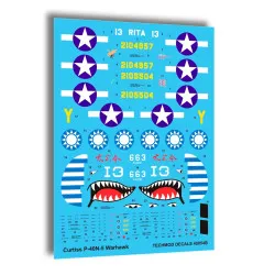 Techmod 48054 1/48 Curtiss P-40n-5 Warhawk Fighter Aircraft Wet Decal Wwii