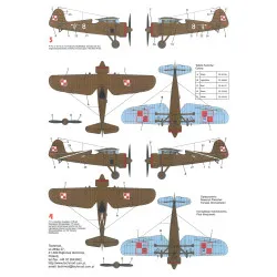 Techmod 48060 1/48 Pzl P11c Polish 1939 Fighter Aircraft Wet Decal Wwii