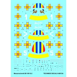 Techmod 48072 1/48 Messerschmitt Bf 109g-2 German Aircraft Wet Decal W/Masksv