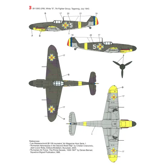 Techmod 48072 1/48 Messerschmitt Bf 109g-2 German Aircraft Wet Decal W/Masksv