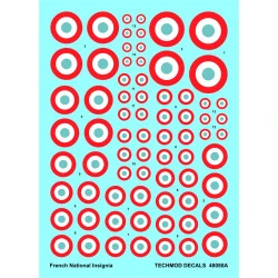 Techmod 48088 1/48 French National Insignia 1938-1942 Wet Decal Wwii