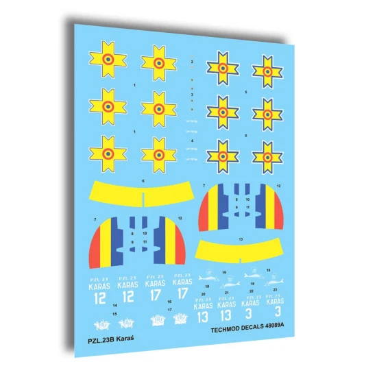 Techmod 48089 1/48 Pzl 23b Karas Polish Light Bomber 1941 Wet Decal Wwii W/Mask