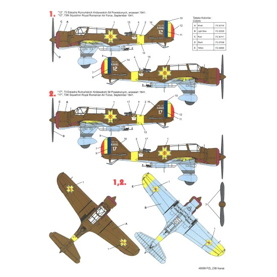 Techmod 48089 1/48 Pzl 23b Karas Polish Light Bomber 1941 Wet Decal Wwii W/Mask