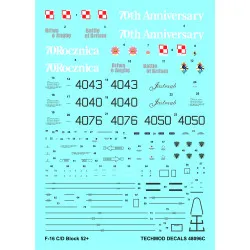 Techmod 48096 1/48 General Dynamics F-16c/D Block 52 Polish Aircraft Wet Decal