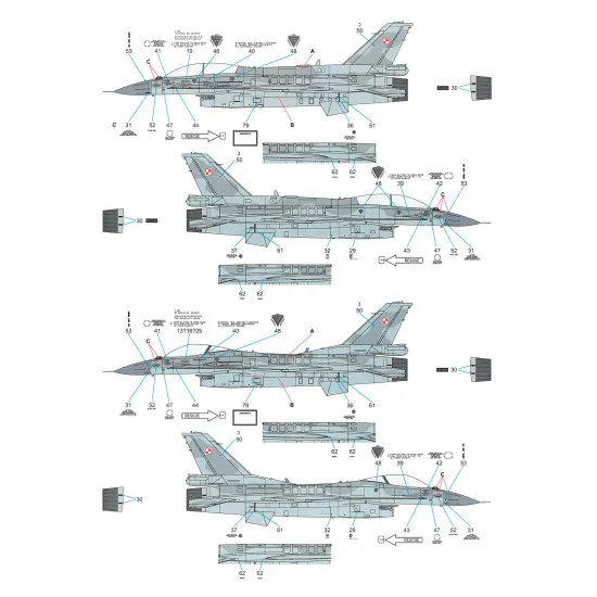 Techmod 48096 1/48 General Dynamics F-16c/D Block 52 Polish Aircraft Wet Decal