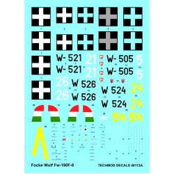Techmod 48112 1/48 Focke Wulf Fw-190f-8 Hungary 1944-45 Aircraft Wet Decal Wwii