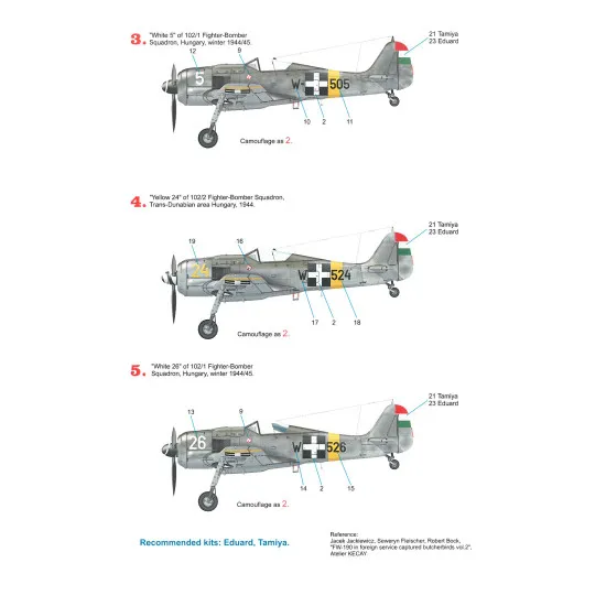 Techmod 48112 1/48 Focke Wulf Fw-190f-8 Hungary 1944-45 Aircraft Wet Decal Wwii
