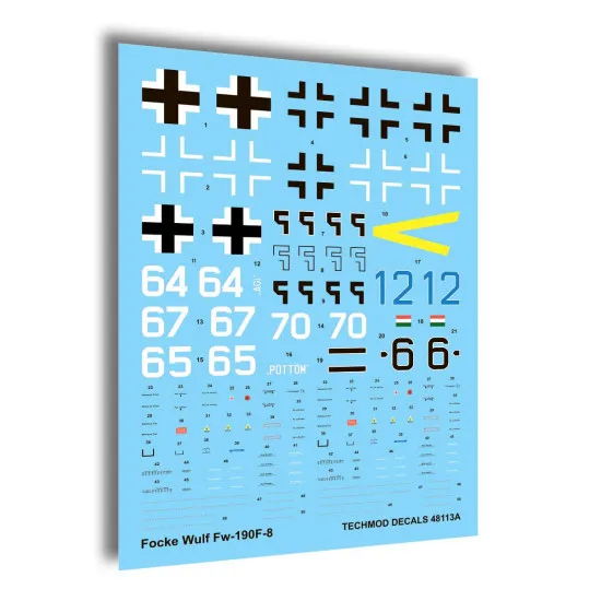 Techmod 48113 1/48 Focke-wulf Fw 190f-8 1944-1945 Aircraft Wet Decal Wwii