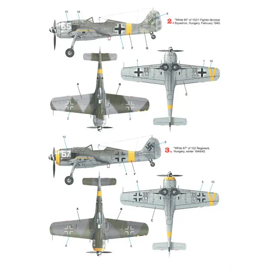 Techmod 48113 1/48 Focke-wulf Fw 190f-8 1944-1945 Aircraft Wet Decal Wwii