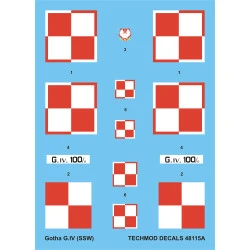 Techmod 48115 1/48 Gotha G Iv 1920 German Heavy Bomber Aircraft Wet Decal