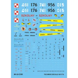 Techmod 48117 1/48 Mi-24d/W Hind-d/E Polish Helicopter Wet Decal 2001-2013
