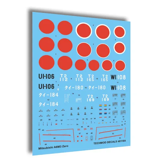 Techmod 48118 1/48 Mitsubishi A6m3 Zero Imperial Japanese Navy Aces