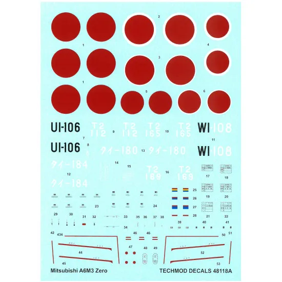 Techmod 48118 1/48 Mitsubishi A6m3 Zero Imperial Japanese Navy Aces