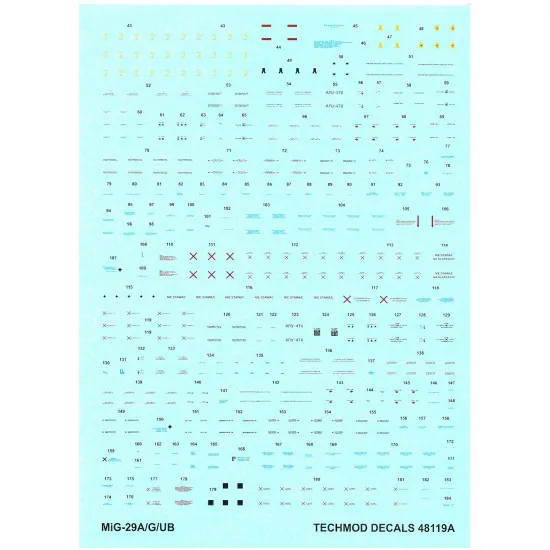 Techmod 48119 1/48 Mig-29a/G/Ub Polish Fighter Aircraft Wet Decal