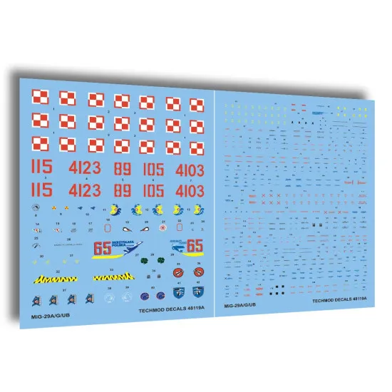 Techmod 48119 1/48 Mig-29a/G/Ub Polish Fighter Aircraft Wet Decal