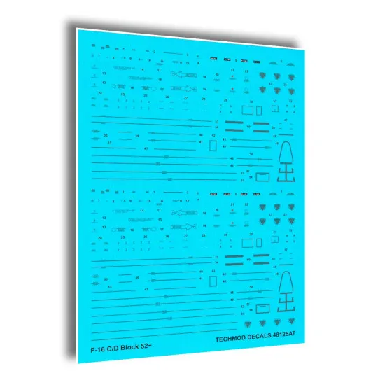 Techmod 48125 1/48 F-16c/D Block 52 Polish Af Stencils Aircraft Wet Decal