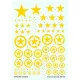 Techmod 48410 1/48 Allied Stars Insignia Circles Yellow Wet Decal Wwii