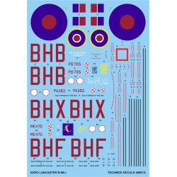 Techmod 48801 1/48 Avro Lancaster B.i 1944-1945 Polish Aircraft Wet Decal
