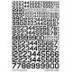 Techmod 48806 1/48 U.s. Serial And Code Numbers, Black For Aircraft Wet Decal