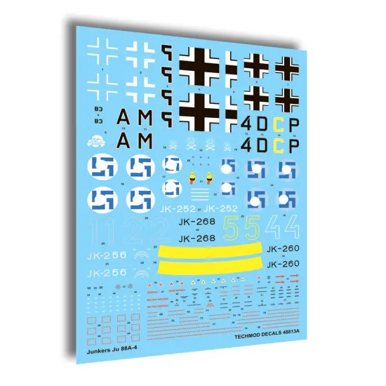 Techmod 48813 1/48 Junkers Ju 88a-4 German Dive Bomber Wet Decal Wwii
