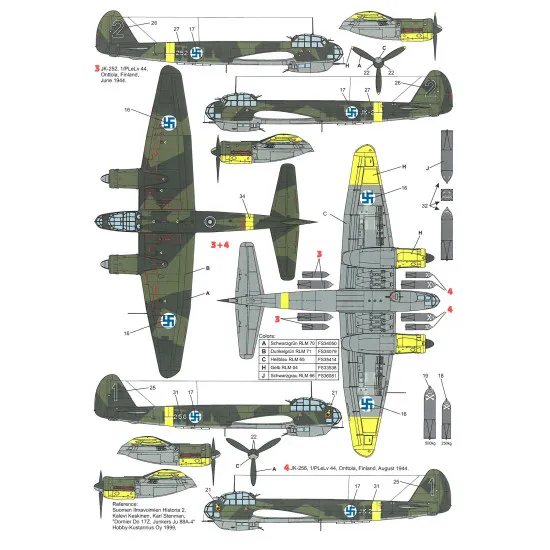 Techmod 48813 1/48 Junkers Ju 88a-4 German Dive Bomber Wet Decal Wwii