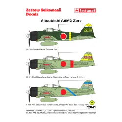 Techmod 72041 1/72 Mitsubishi A6m2 Zero Japan Figher 1941-42 Aircraft Wet Decal