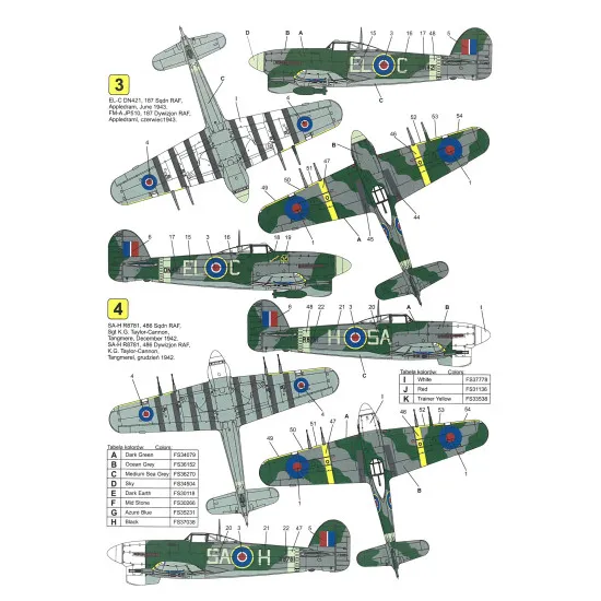 Techmod 72042 1/72 Hawker Typhoon Mk Ib 1942-1943 Aircraft Wet Decal Wwii