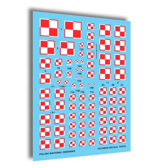 Techmod 72047 1/72 Polish National Insignias Aircraft Wet Decal Wwii