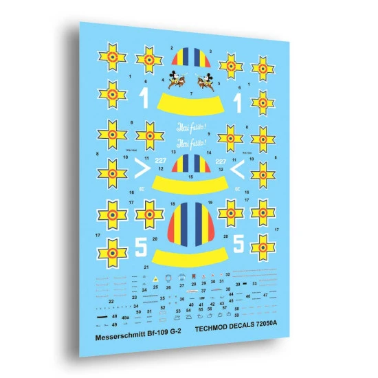 Techmod 72050 1/72 Messerschmitt Bf 109g-2 1943-1944 Aircraft Wet Decal Wwii