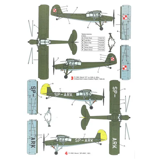 Techmod 72053 1/72 Fieseler Fi-156c Storch 1940 Aircraft Wet Decal Post-wwii W/Mask