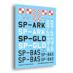 Techmod 72053 1/72 Fieseler Fi-156c Storch 1940 Aircraft Wet Decal Post-wwii W/Mask