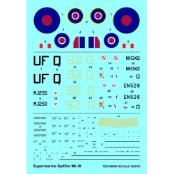 Techmod 72057 1/72 Supermarine Spitfire Mk Ix 1939-1941 Aircraft Wet Decal
