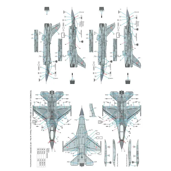 Techmod 72060 1/72 F-16 C/D Block 52 Polish Aircraft Wet Decal