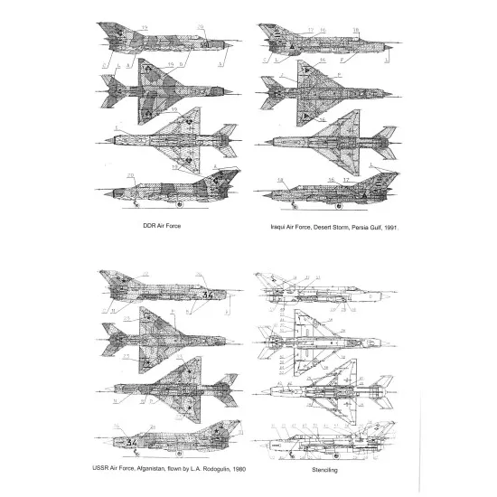 Techmod 72070 1/72 Mig-21 Mf Jet Fighter Aircraft Wet Decal