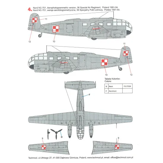 Techmod 72075 1/72 Siebel Si-204d German Trainer Aircraft Wet Decal Wwii
