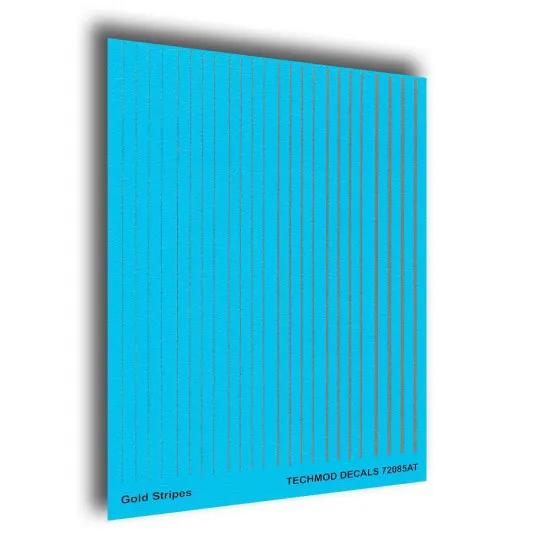 Techmod 72085 1/72 Golden Stripes In Different Sizes Aircraft Wet Decal