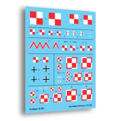 Techmod 72104 1/72 Fokker D Vii 1920 -1921 Aircraft Wet Decal Polish-soviet War