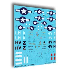 Techmod 72105 1/72 Republic P-47d Thunderbolt Us Fighter Aircraft Wet Decal 1944