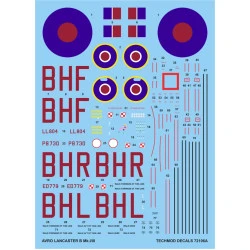Techmod 72106 1/72 Avro Lancaster B Mk. I/Iii 1944-45 Polish Aircraft Wet Decal