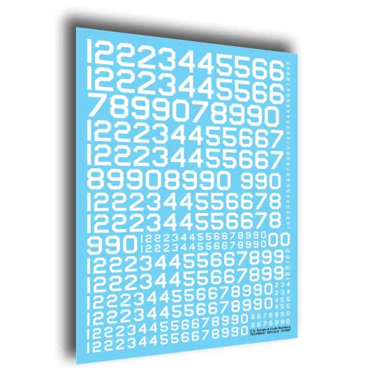 Techmod 72108 1/72 Us Serials And Code Numbers White Aircraft Wet Decal Wwii