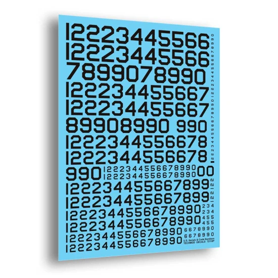 Techmod 72110 1/72 U.s. Serials And Code Numbers Lack For Aircraft Wet Decal