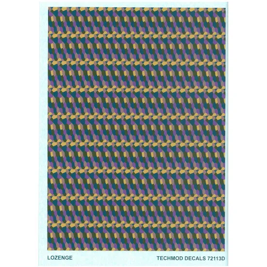 Techmod 72113 1/72 Lozenge Top Bottom Aircraft Wet Decal Wwii 2 Sheets