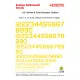 Techmod 72118 1/72 U.s. Serials And Code Numbers Yellow Aircraft Wet Decal