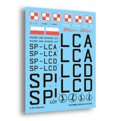 Techmod 72147 1/72 C-47a Skytrain Polish Lot Aircraft Wet Decal