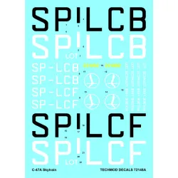 Techmod 72148 1/72 C-47a Skytrain Lot Poland Aircraft Wet Decal 1946-47